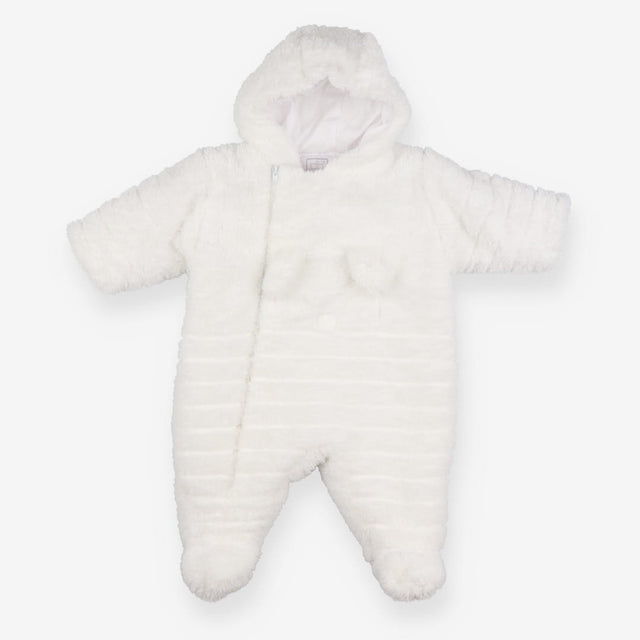 White fleece pramsuit