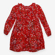 Dress LS ruffle shoulder red coloured stars