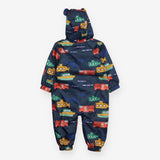 Puddlesuit blue transport green lining