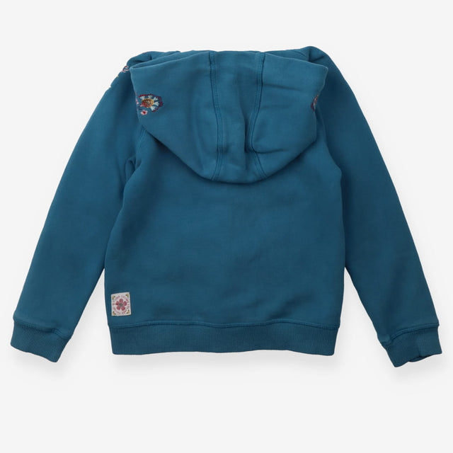 Hoodie blue flowers on arms and hood