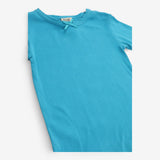T-Shirt Long Sleeve Blue Pointelle
