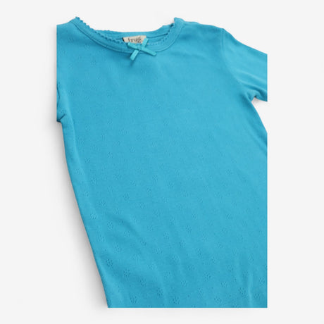 T-Shirt Long Sleeve Blue Pointelle