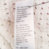 Cardigan Knit White Pink Butterfly Pockets