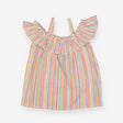 Stripe tunic cold shoulder