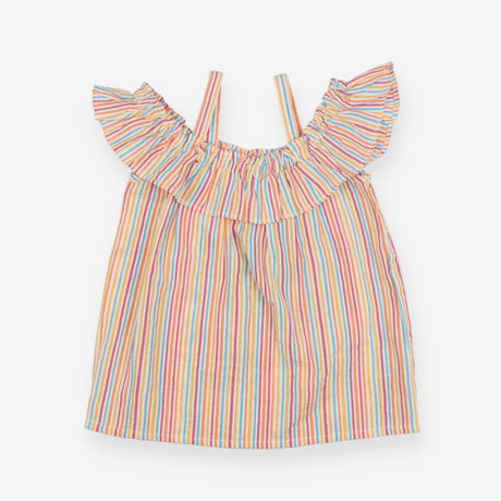 Stripe tunic cold shoulder