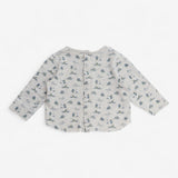 T-Shirt Grey with Eskimo Print and Popper Back