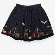 Twirly Skirt Navy Winter Forrest Friends