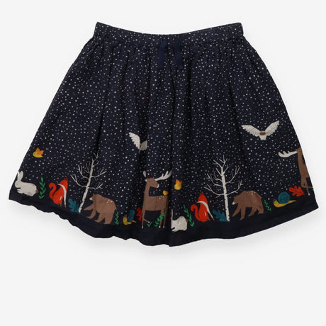 Twirly Skirt Navy Winter Forrest Friends