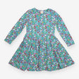 Dress long sleeve blue floral 