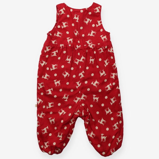 Dungarees red white deer