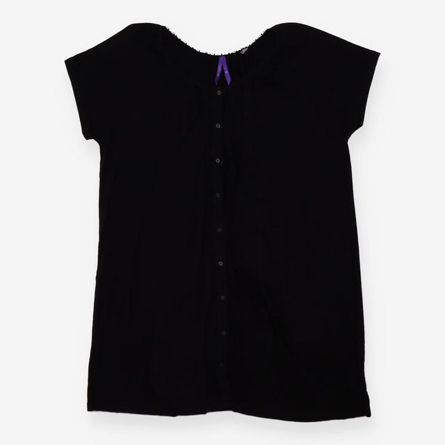 T-shirt black with lace detail - maternity