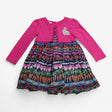 Dress pink and blue rabbit meadow