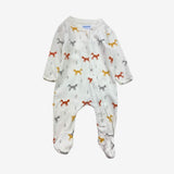 Cream Fox Zip up Sleepsuit