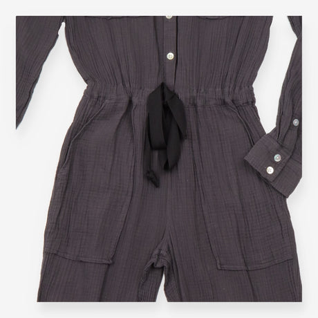 Jumpsuit Organic Cotton Gauze Washed Black