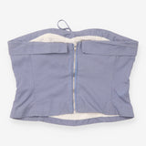 Corset Top Blue Polka Dot Strapless Bustier Y2K