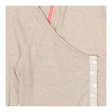 Henley top Drop Sleeve Cream and Pink