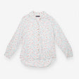 Shirt Ivory Mix Floral Printed Roll Sleeve Button 