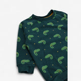 Sweatshirt Green Chameleon Print