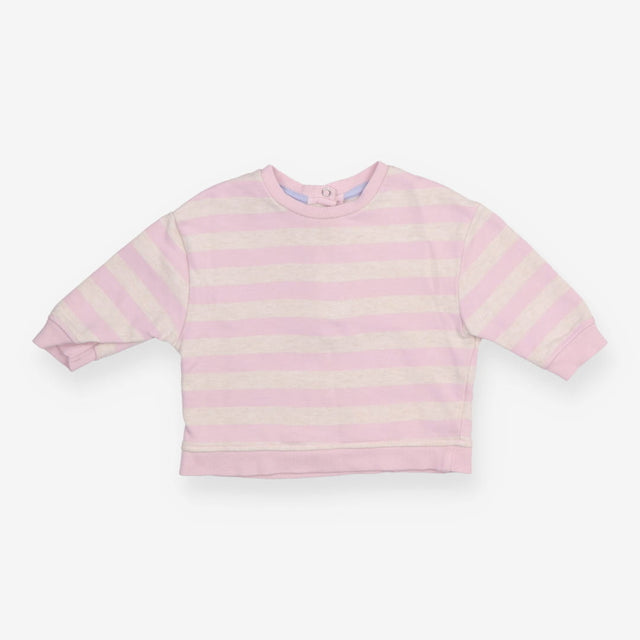 Jersey Sweater Pink and Cream Stripe