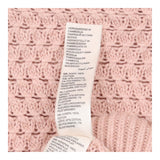Jumper Pink Open Knit Crew Neck Long Sleeve