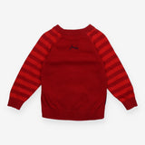 Sweater knit dinosaurs red