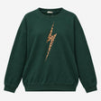 Sweatshirt Forest Green Leopard Print Lightning Bo
