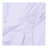 Blouse Blue White Stripe Off Shoulder Bell Sleeve