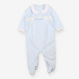 Blue Train Sleepsuit - Rock A Bye Baby Boutique