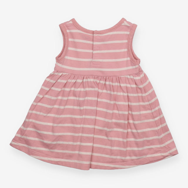 Pink Striped Strappy Dress
