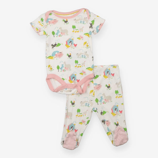 Outfit bodysuit leggings white farm