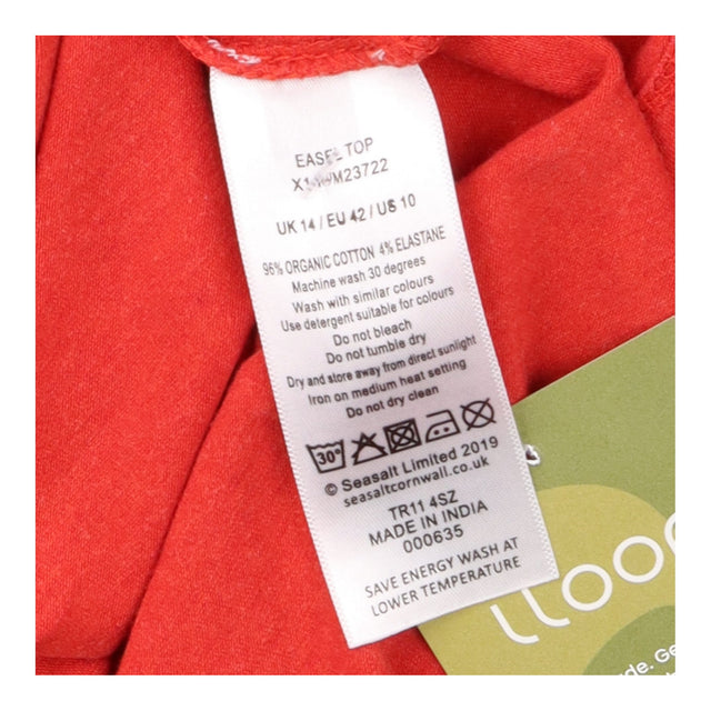 Long Sleeve Top Red Organic Cotton Easel Jersey