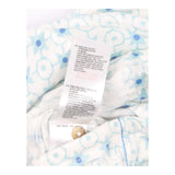 Top Sleeveless Geometric Pattern White Blue