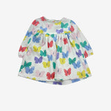 White Jersey LS Butterfly Dress