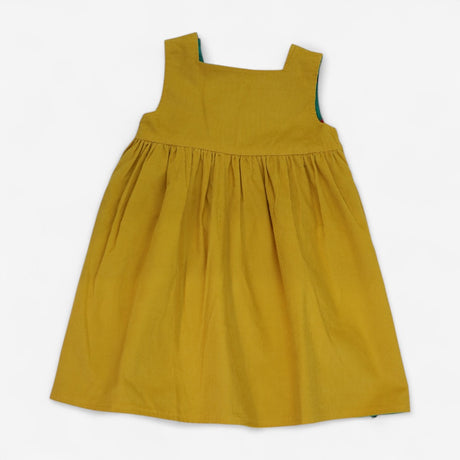 Dress Yellow Reversible with Forest Bunnies