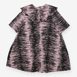 Dress pink denim with tiger print