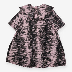 Dress pink denim with tiger print