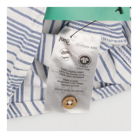 Blue & White Striped Collared Shirt