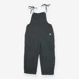Linen Dungarees Grey Marl Relaxed Fit with Adjusta