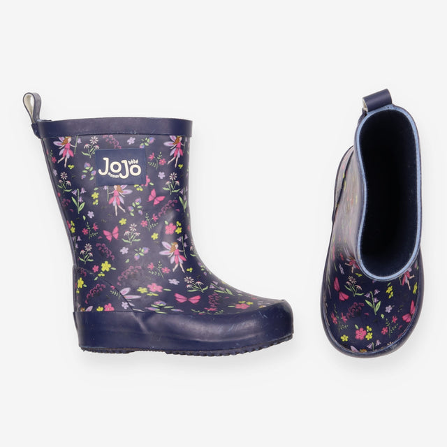 Wellies navy floral fairy