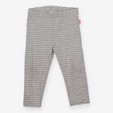 Leggings Grey Stripe with Flower Buttons