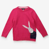 Pink Knit Bunny Sweater