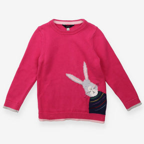 Pink Knit Bunny Sweater