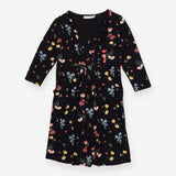  Black Floral Maternity and Nursing Dress