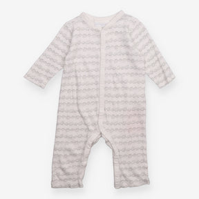Sleepsuit footless white lines of grey elephants