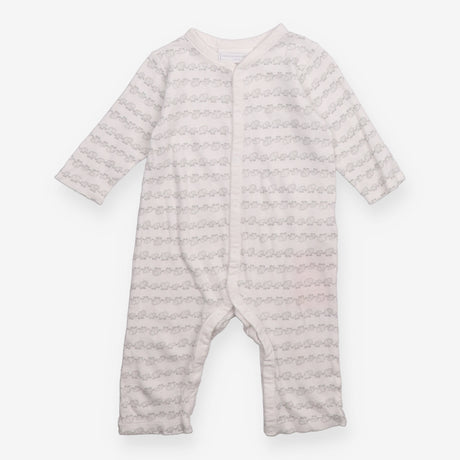 Sleepsuit footless white lines of grey elephants