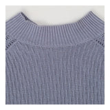 Knit Sweater Dash Pattern Blue