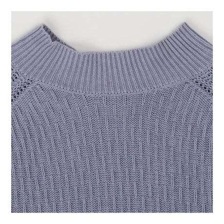 Knit Sweater Dash Pattern Blue