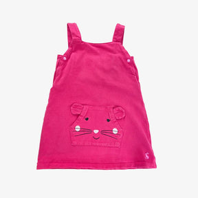 Pink Mouse Pocket Pinafore Dress