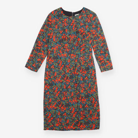 Floral Zip-Back Midi Dress