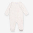 Sleepsuit white quilted pink print